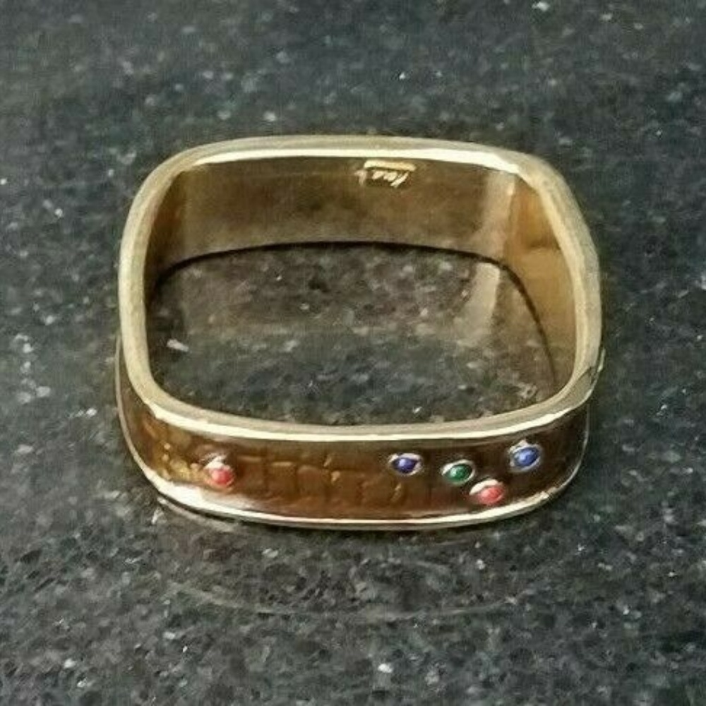 KARA BY KARA ROSS GOLD TONE BROWN JEWELED BRACELET